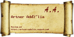 Artner Adélia névjegykártya
